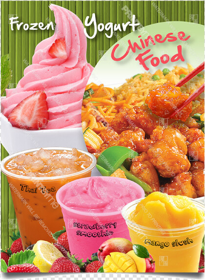 Bv 141 Yogurt Smoothie Chinese Food Poster   Ice Cream  HD Png DownloadTransparent PNG