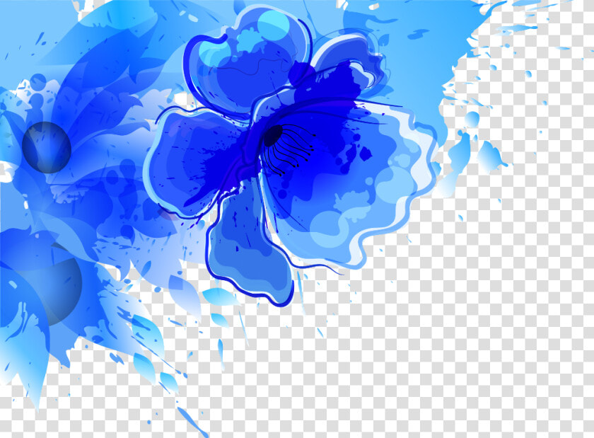 Transparent Blue Corner Border Clipart   Blue Flower Corner Border Png  Png DownloadTransparent PNG