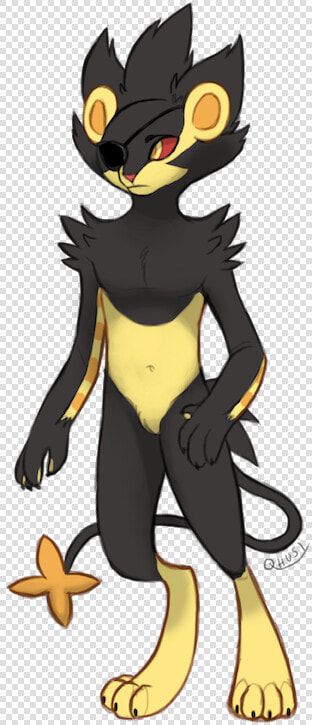 Shiny Luxray By Qhusi   Cartoon  HD Png DownloadTransparent PNG