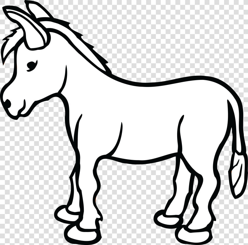 Jesus On Donkey Png Black And White   Donkey Clipart Black And White  Transparent PngTransparent PNG