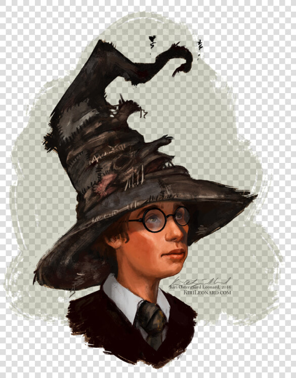 Harry Potter And The Sorting Hat By Kirileonard On   Harry Potter And The Philosopher  39 s Stone Art  HD Png DownloadTransparent PNG