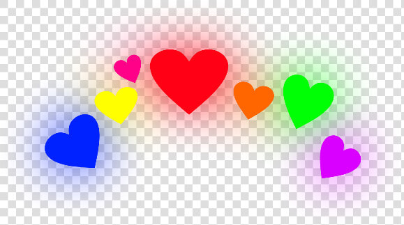  itsjagbir  hearts  crown  colorful  rainbow  pride   Heart  HD Png DownloadTransparent PNG