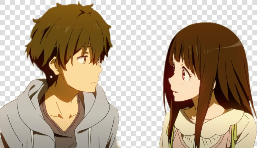  hyouka  eru  hotaru  anime  love   Anime Girl Looking At Crush  HD Png DownloadTransparent PNG