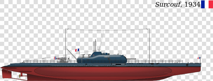 French Submarine Aircraft Carrier Surcouf Commissioned   French Submarine Aircraft Carrier  HD Png DownloadTransparent PNG