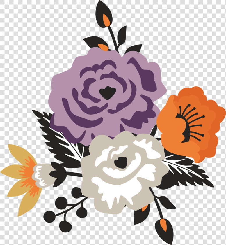 Halloween Flower Bunch Print  amp  Cut File   Halloween Flowers Png  Transparent PngTransparent PNG