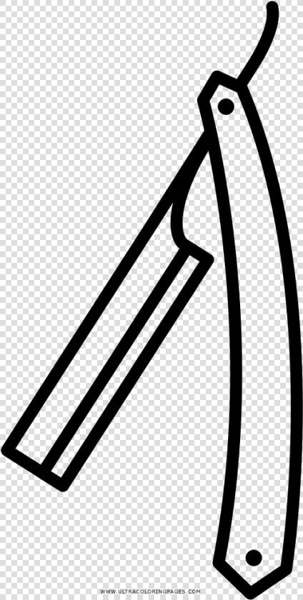 Straight Razor Coloring Page  HD Png DownloadTransparent PNG