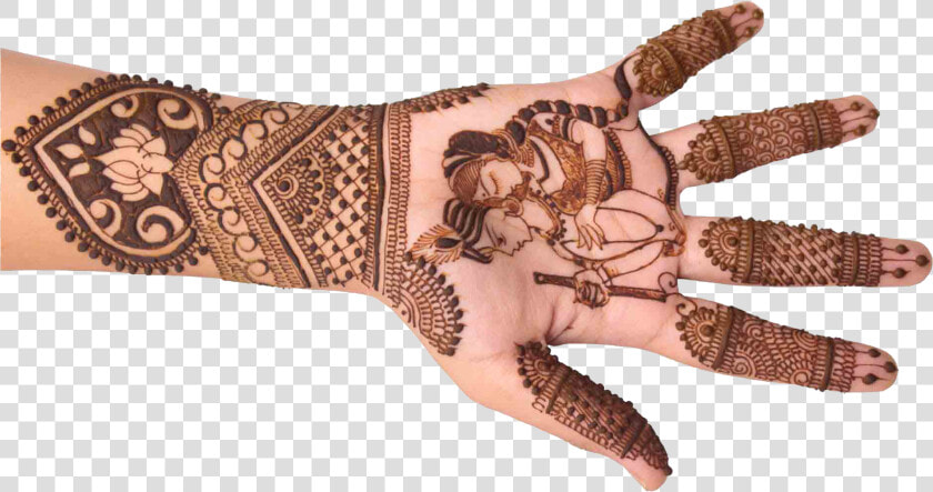 Mehndi Free Png Images   Krishna Radha Mehndi Design  Transparent PngTransparent PNG