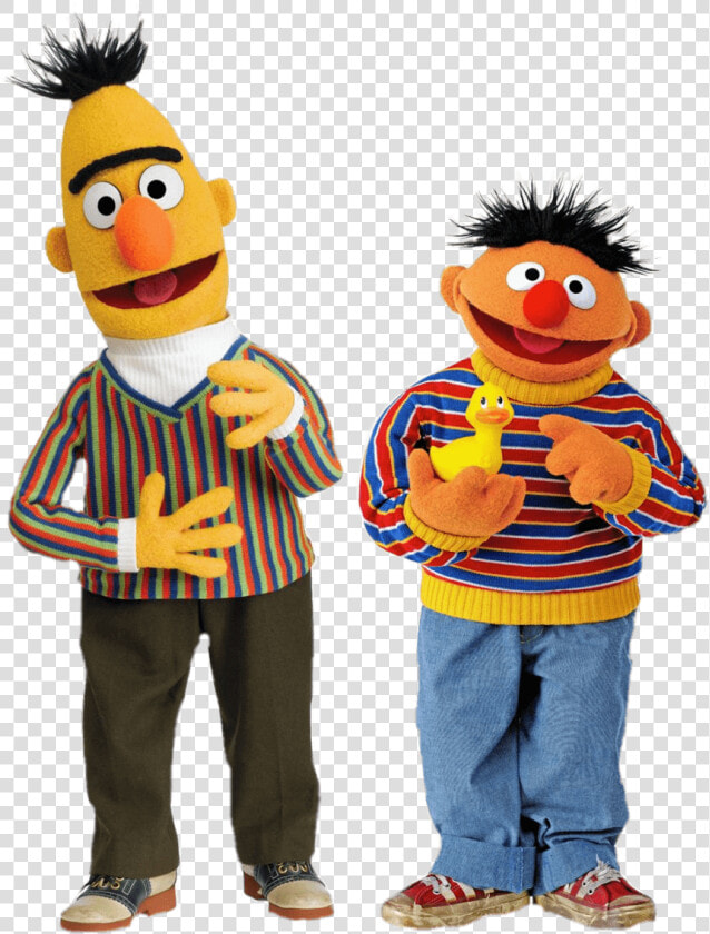 Sesame Street Bert And Ernie With Duck   Bert Ernie  HD Png DownloadTransparent PNG