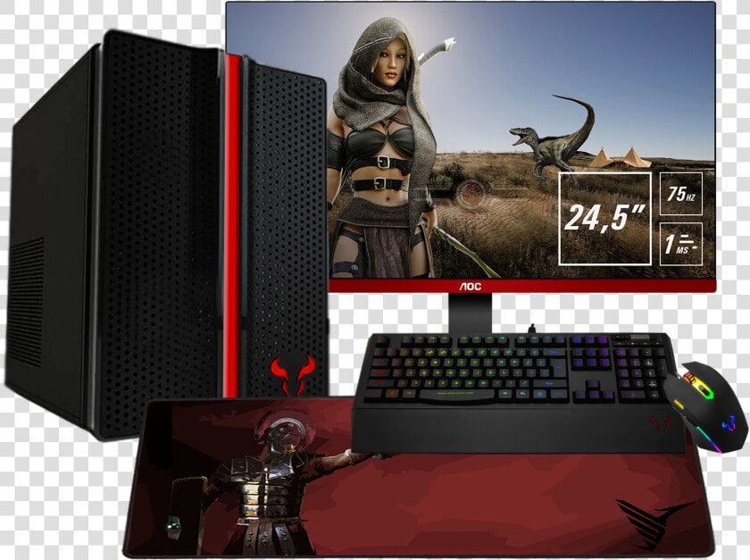 Phoenix Centurion Gaming Pc Bundle   Aoc Gaming Monitor 144hz  HD Png DownloadTransparent PNG