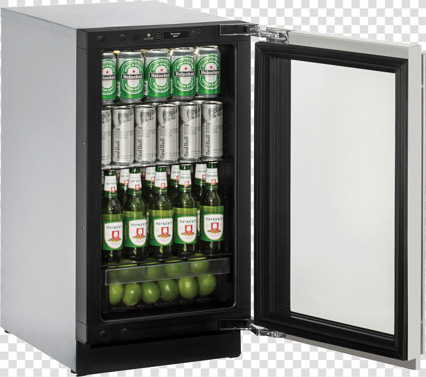 Open Fridge With Beers   Uline U 2224bevs 00b  HD Png DownloadTransparent PNG