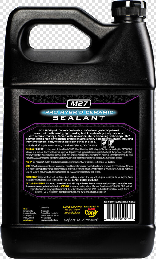 Meguiar’s M27 Hybrid Ceramic Sealant Si02 Ceramic Paint   Plastic  HD Png DownloadTransparent PNG