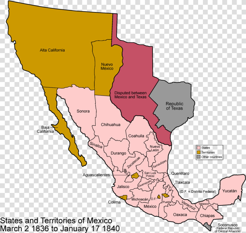 Texas And To Png   Mexico 1846  Transparent PngTransparent PNG