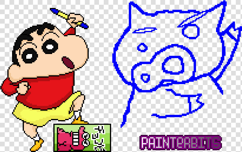 Shin Chan Pixelart Painterbits 68264   Cartoon  HD Png DownloadTransparent PNG