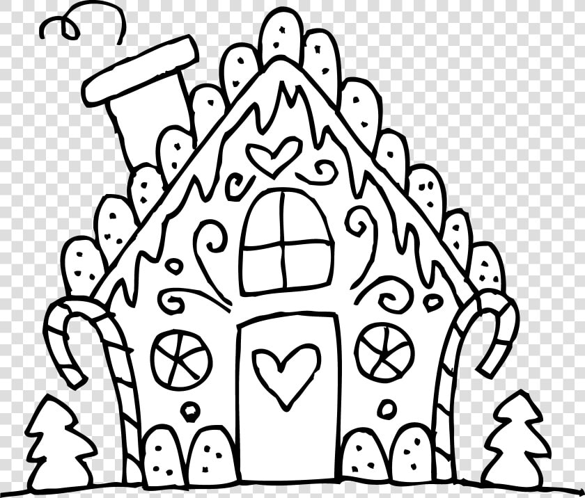 Coloring Pages Gingerbread House Coloring Book Cute   Gingerbread House Coloring Pages  HD Png DownloadTransparent PNG