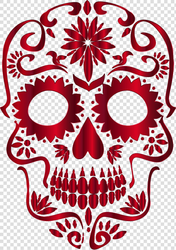 Transparent Skeliton Clipart   Sugar Skull Free Clip Art  HD Png DownloadTransparent PNG