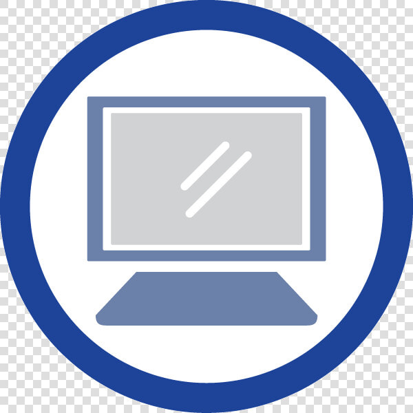 Blue Circle With Computer Inside   Circle Computer Skill Icon Png  Transparent PngTransparent PNG