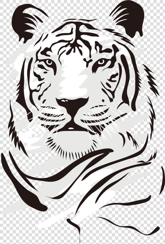 Transparent Tiger Face Png   Dibujo De Un Tigre Blanco  Png DownloadTransparent PNG