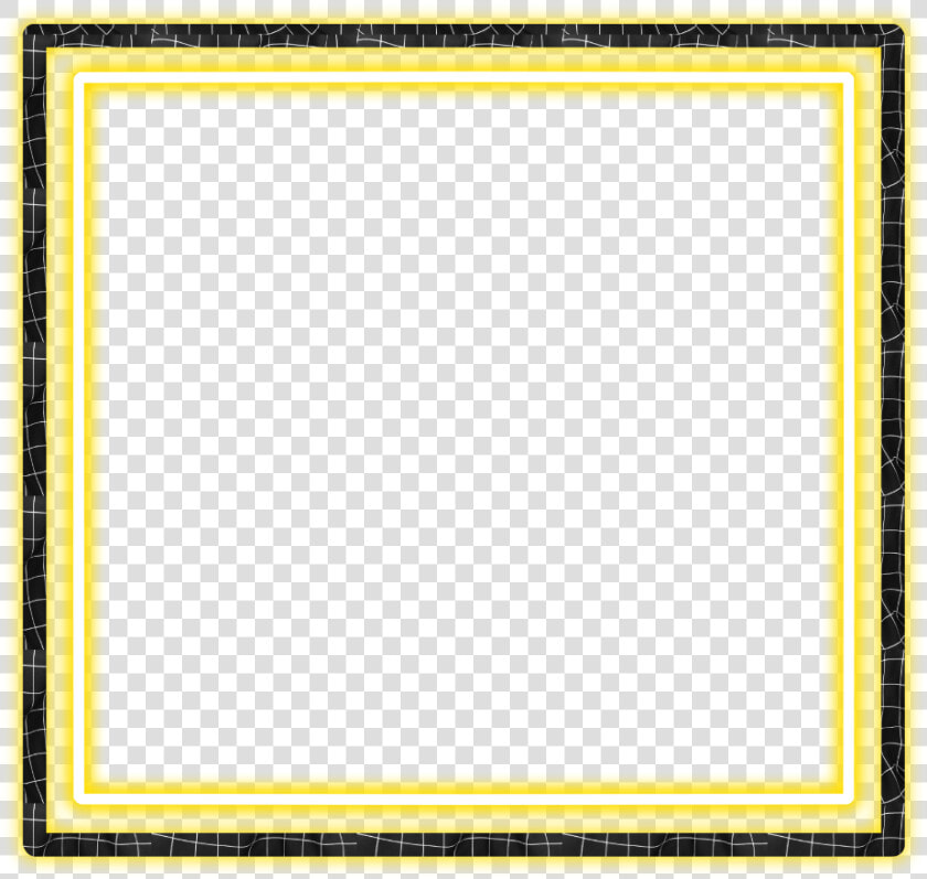  neon  glow  square  yellow  freetoedit  frame  border   Circle  HD Png DownloadTransparent PNG