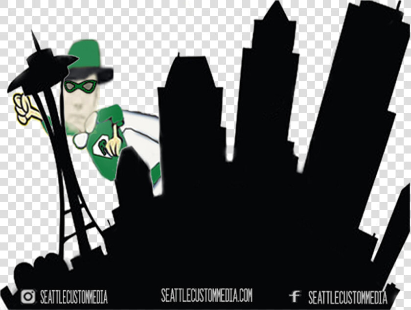 You Protecting The Emerald City With My Contact Info   Space Needle Silhouette  HD Png DownloadTransparent PNG