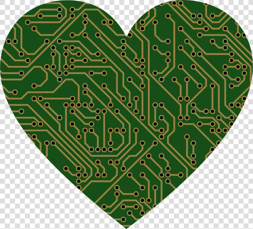 Printed Circuit Board Heart Clip Arts   Pcb Heart  png  Transparent PngTransparent PNG