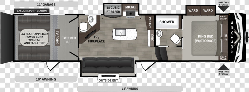 5th Wheel Toy Hauler Floor Plans  HD Png DownloadTransparent PNG