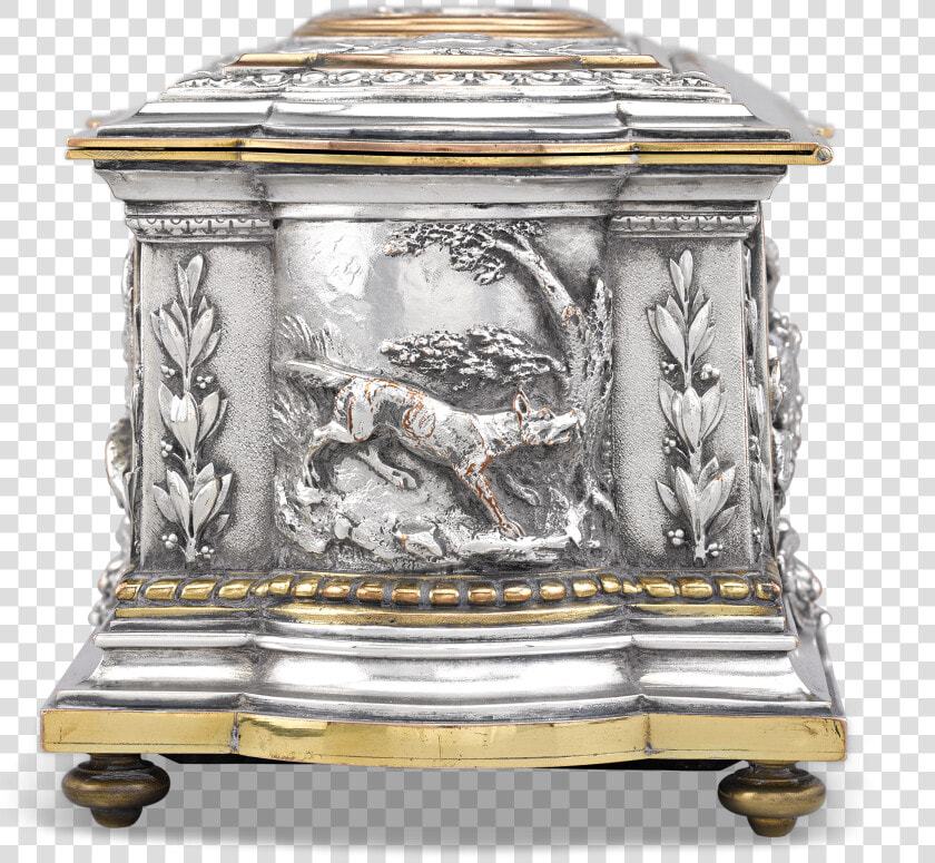 Swiss Silvered Bronze Musical Jewelry Box   Antique  HD Png DownloadTransparent PNG