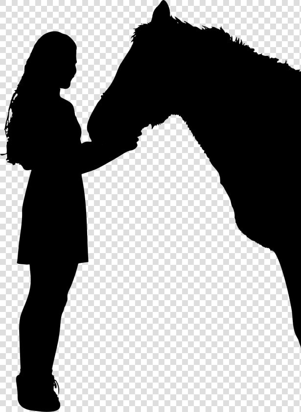 Onlinelabels Clip Art   Horse And Person Silhouette  HD Png DownloadTransparent PNG