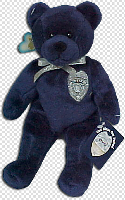 God Bless Our Heroes Holy Bears God Bless Firefighters   Police Blue Bear Toy  HD Png DownloadTransparent PNG