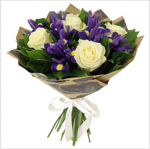 Rose And Iris Bouquet   Букет Ирисы И Розы  HD Png DownloadTransparent PNG