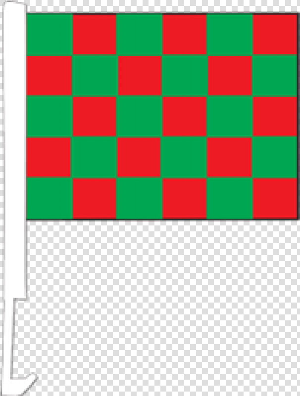  clip On Car Flag Checkered Green Red Cp418   Flag  HD Png DownloadTransparent PNG