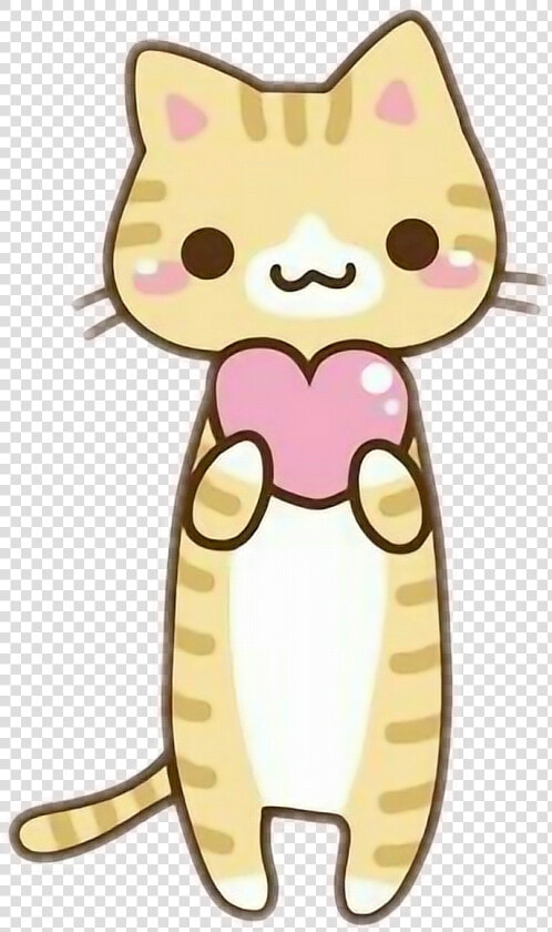  kawai  miau  gato  kawaii  meow  cat  heart  corazon   Gato Kawaii Png Corazon  Transparent PngTransparent PNG