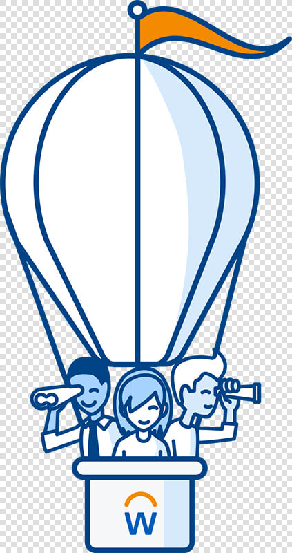 Hot Air Balloon Cartoon   Workday Elevate London 2019  HD Png DownloadTransparent PNG