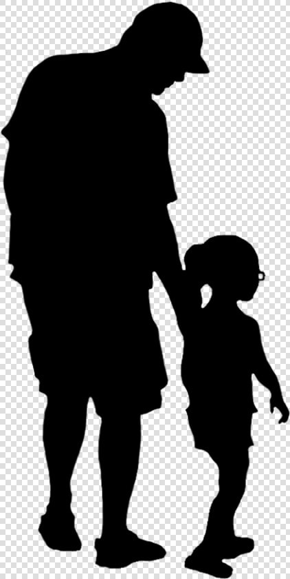 Silhouette Of Father And Child   Walking People Silhouette Png  Transparent PngTransparent PNG