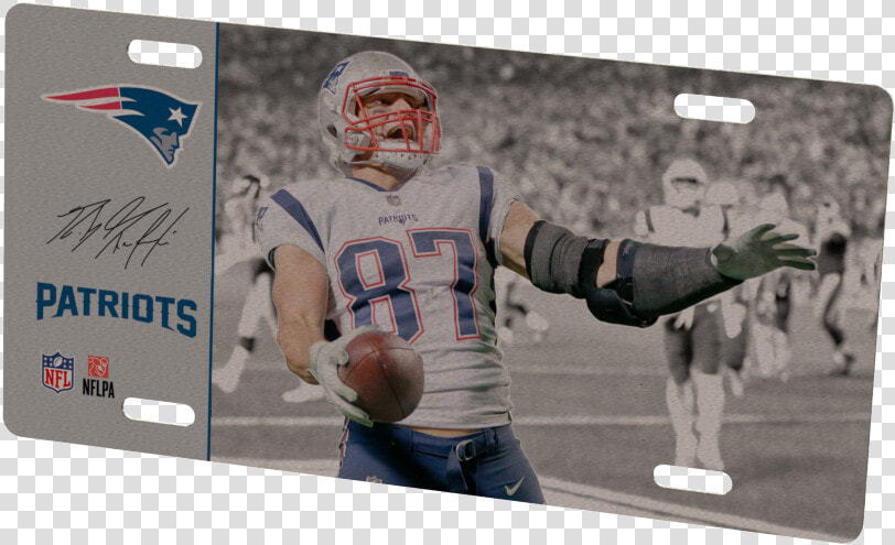 New England Patriots Rob Gronkowski Metal Photo   New England Patriots  HD Png DownloadTransparent PNG