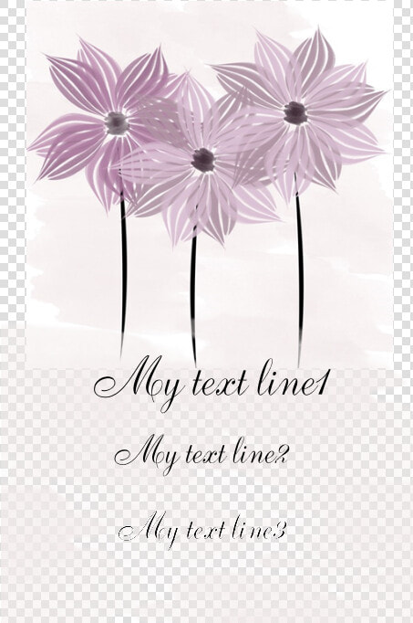 Pretty Pink Lilac Watercolor Flowers Greeting Card   Marguerite Daisy  HD Png DownloadTransparent PNG