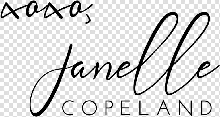 Xoxo Janelle Copeland Logo   Calligraphy  HD Png DownloadTransparent PNG