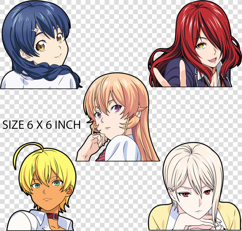 Image Of Shokugeki No Soma Diecut Girls Pack 6in X   Cartoon  HD Png DownloadTransparent PNG