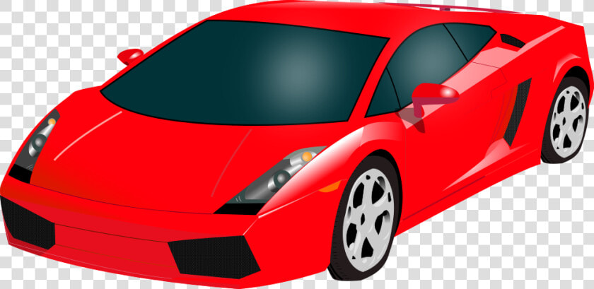 Vector Supercar Lamborghini Gallardo   Red Sports Car Clipart  HD Png DownloadTransparent PNG