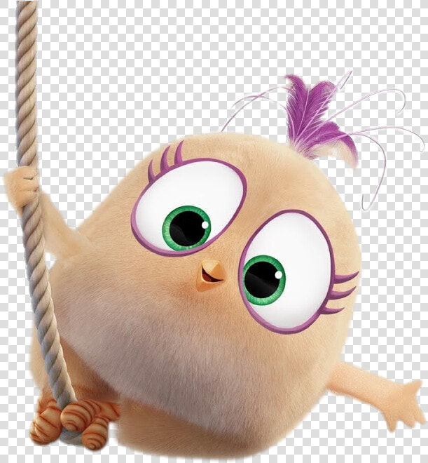 Angry Birds Blues Character Arianna Hanging On Rope   Cat Grabs Treat  HD Png DownloadTransparent PNG