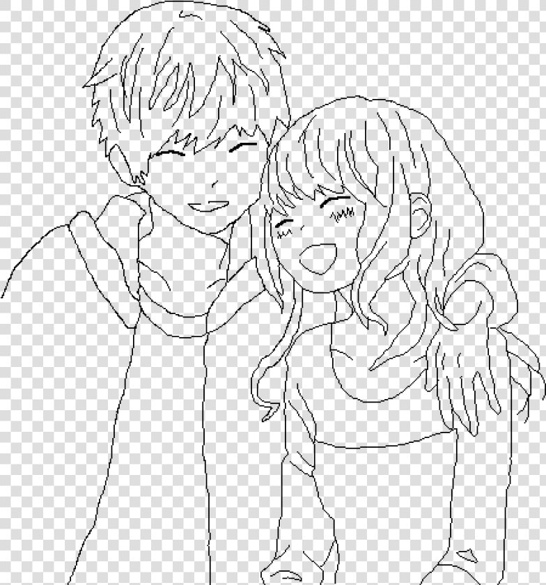 Anime Couple Base   Anime Couple Drawing Bases  HD Png DownloadTransparent PNG