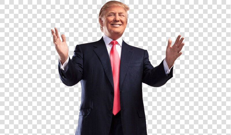 Happy Open Hands Trump   Full Body Donald Trump Png  Transparent PngTransparent PNG