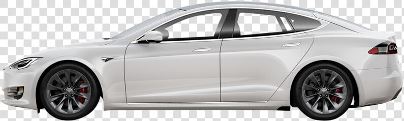 Tesla In White From The Side   Tesla Seite  HD Png DownloadTransparent PNG