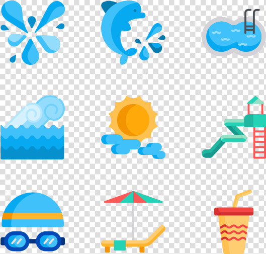 Frre Water Slide Png   Water Park Icon Vector  Transparent PngTransparent PNG