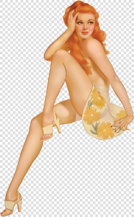  ftestickers  woman  sitting  pinupgirl  vintage  retro   Pin Up Girl Transparent Background  HD Png DownloadTransparent PNG