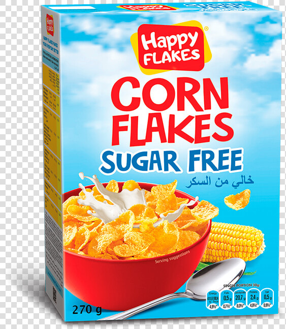 Happy Flakes No Sugar 270g   Corn Flakes  HD Png DownloadTransparent PNG