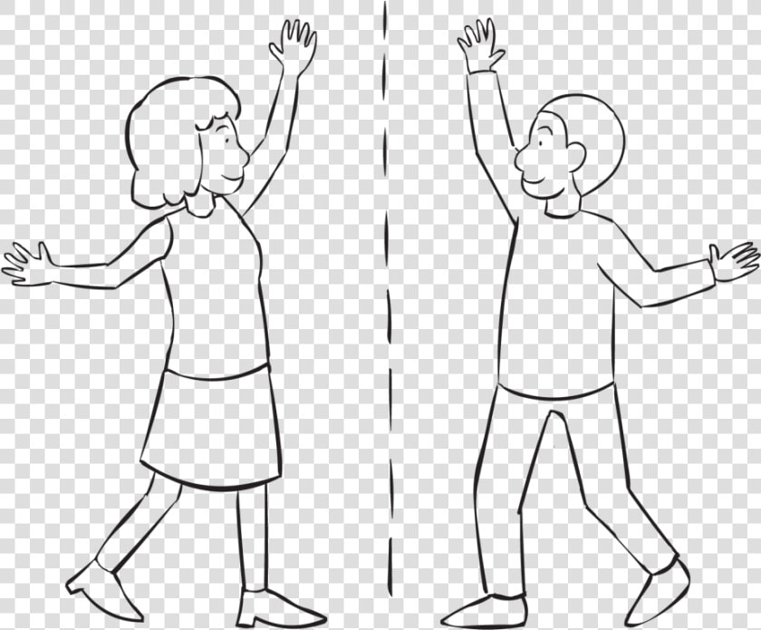 Two People Stretching With One Another As Part Of Mirror   Two People Mirror  HD Png DownloadTransparent PNG