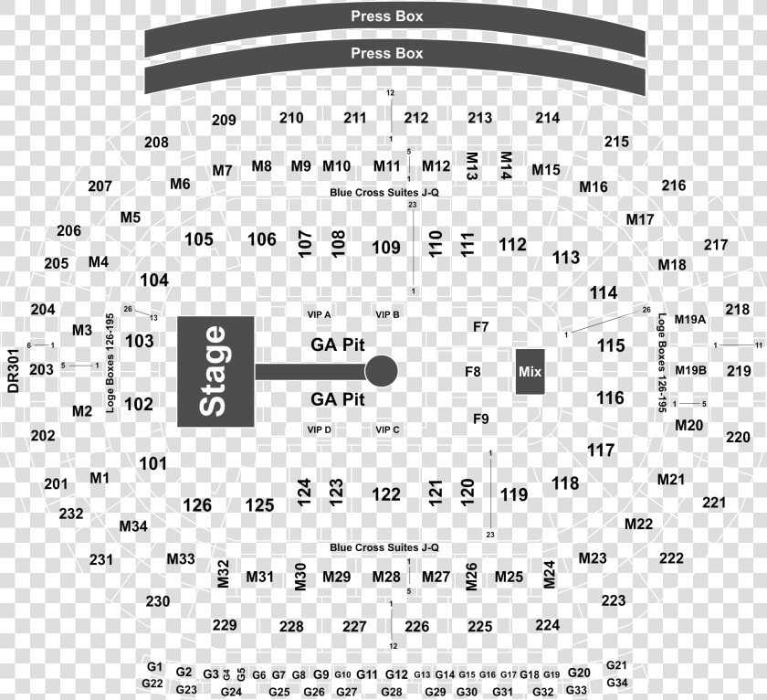 Little Caesars Concert Seating Chart  HD Png DownloadTransparent PNG