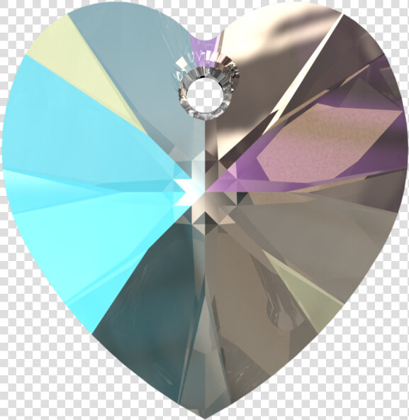 Swarovski 6228 Xilion Heart Pendant Crystal Shimmer   Crystal  HD Png DownloadTransparent PNG