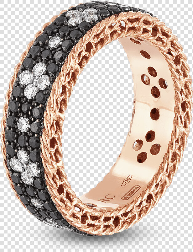 Roberto Coin 18k Rose Gold Ring With Fleur De Lis Diamonds   Roberto Coin Fleur De Lis  HD Png DownloadTransparent PNG