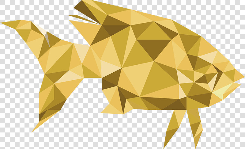 Gold Fish Wall Sticker   Pesce Geometrico  HD Png DownloadTransparent PNG